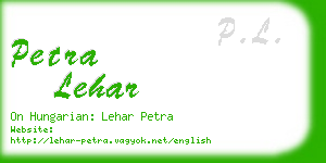 petra lehar business card